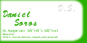 daniel soros business card